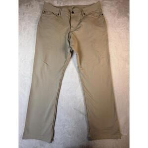 Swet Tailor Pants Mens 36x30 Beige Stretch Cotton Chino Straight Leg Casual